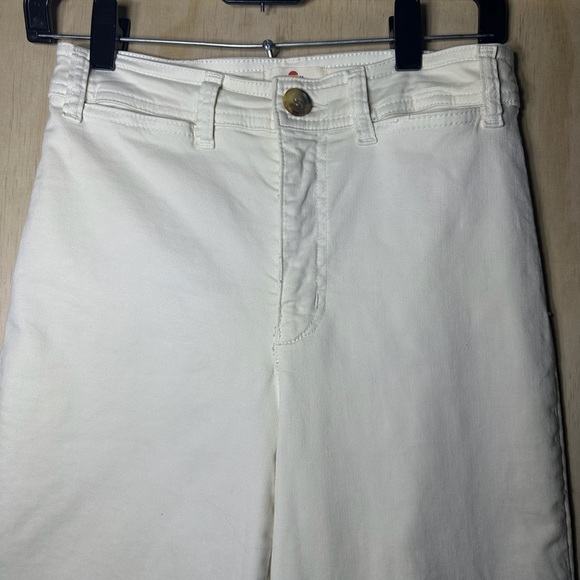 Marine Layer Full Length Raw Edge Bridget Flare Pant in Cream Size 4 - Picture 2 of 12